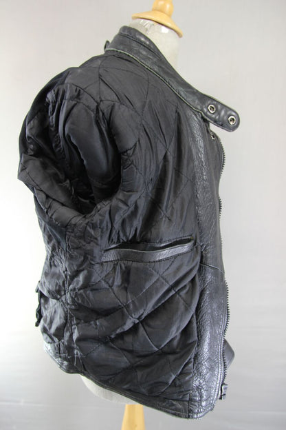AKITO MERCURY PLUS CLASSIC BLACK LEATHER BIKER JACKET 38-40 INCH CHEST