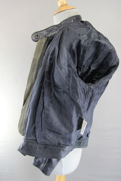 VINTAGE WALDEN MILLER AUSTRALIAN MADE LADIES BLACK LEATHER BIKER JACKET: SIZE 12