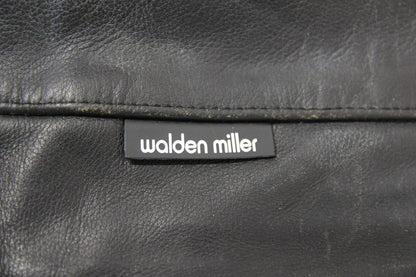 VINTAGE WALDEN MILLER AUSTRALIAN MADE LADIES BLACK LEATHER BIKER JACKET: SIZE 12