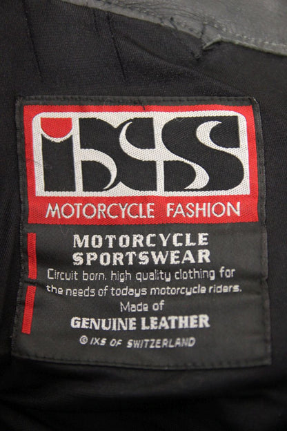 IXS BLACK LEATHER BIKER TROUSERS WITH CE ARMOUR SIZE 12 WAIST 28"/INSIDE LEG 30"