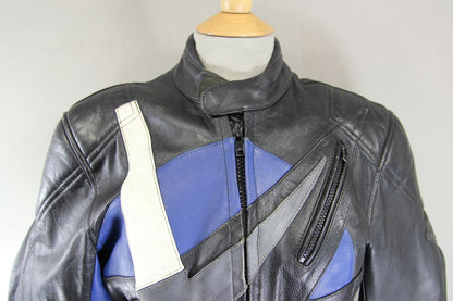 AKITO APOLLO PLUS LEATHER BIKER JACKET + BACK, SHOULDER & ELBOW PROTECTORS 38 IN