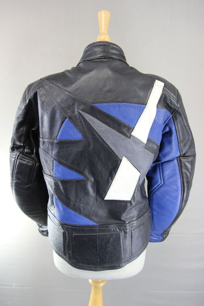 AKITO APOLLO PLUS LEATHER BIKER JACKET + BACK, SHOULDER & ELBOW PROTECTORS 38 IN