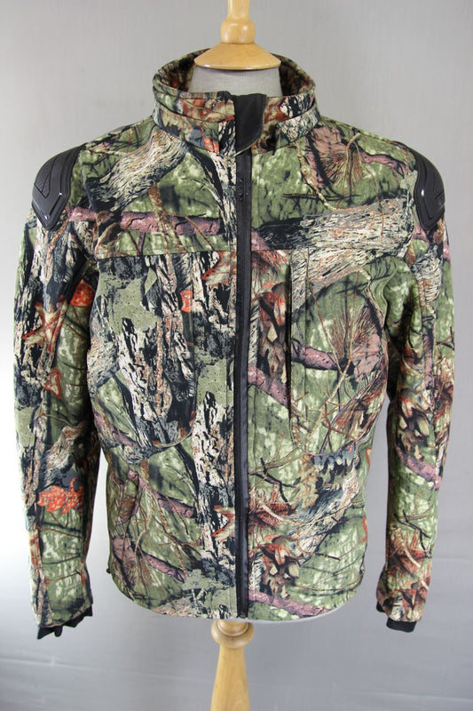 TUZO CAMOUFLAGE TEXTILE BIKER JACKET WITH CE ARMOUR & THERMAL LINING 42IN/MEDIUM