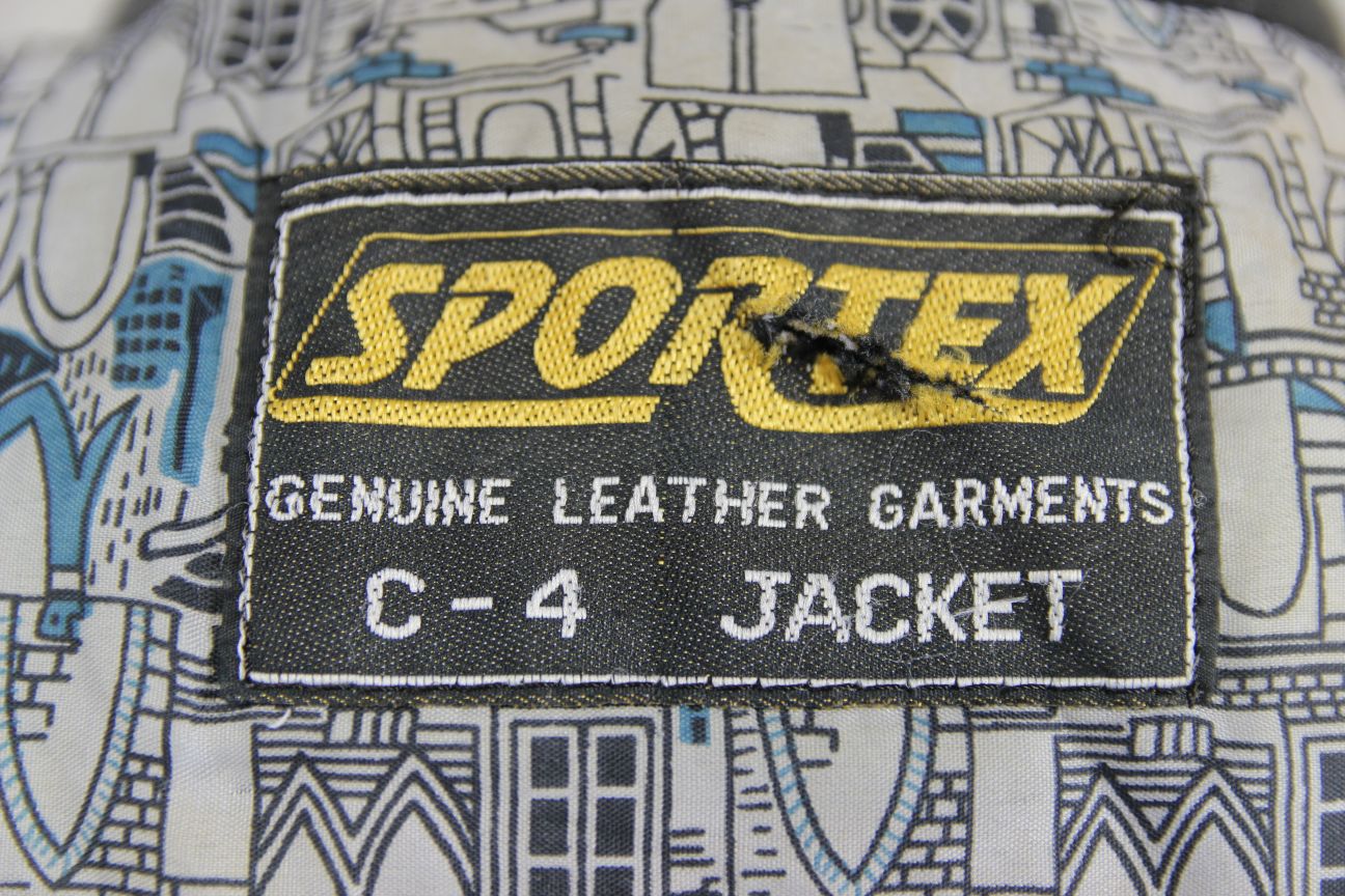 CLASSIC SPORTEX C4 BLACK LEATHER BIKER JACKET 36-38 INCH