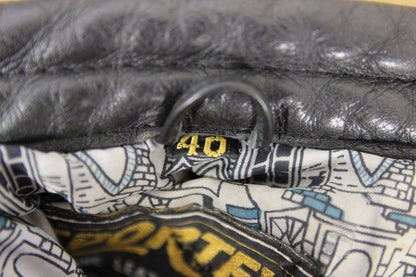 CLASSIC SPORTEX C4 BLACK LEATHER BIKER JACKET 36-38 INCH