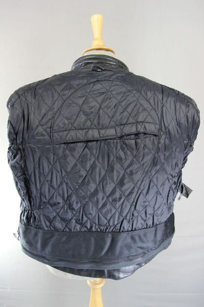 CLASSIC BLACK LEATHER BIKER JACKET 38-40 INCH