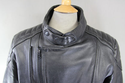 CLASSIC KETT BLACK LEATHER THINSULATE 3M THERMAL LINED BIKER JACKET 38-40 INCH