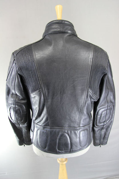 CLASSIC KETT BLACK LEATHER THINSULATE 3M THERMAL LINED BIKER JACKET 38-40 INCH