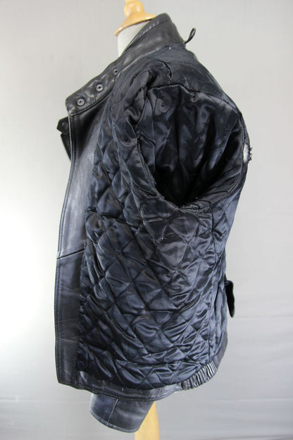 CLASSIC KETT BLACK LEATHER THINSULATE 3M THERMAL LINED BIKER JACKET 38-40 INCH
