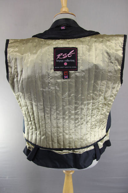 RST FEMME COLLECTION LEATHER BIKER JACKET + BACK PROTECTOR/THERMAL LINING: SZ 12