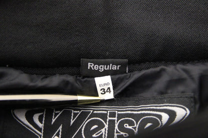 WEISE BLACK LEATHER & TEXTILE BIKER TROUSERS SIZE 8: WAIST 28"/LEG 30" (REG FIT)
