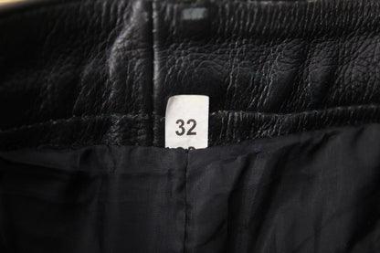 BIKERS GEAR CLASSIC BLACK LEATHER WOMEN'S JEANS WAIST 32 INCH/INSIDE LEG 32 INCH