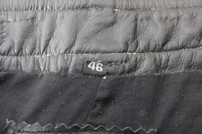 BIKERS PARADISE BLACK COWHIDE LEATHER LACED JEANS: WAIST 46 INCHES/LEG 29 INCHES