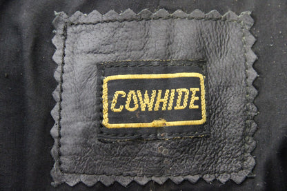 BIKERS PARADISE BLACK COWHIDE LEATHER LACED JEANS: WAIST 46 INCHES/LEG 29 INCHES