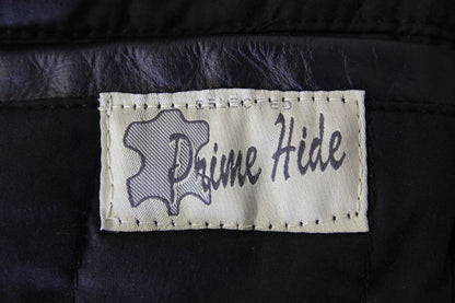 ASHY BLACK PRIME HIDE LEATHER BIKER JACKET 42-44 INCH