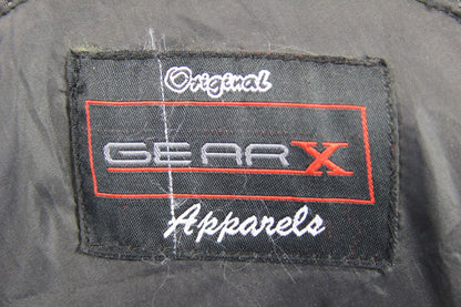 GEAR X LADIES BLACK LEATHER BIKER JACKET + SHOULDER & ELBOW CE ARMOUR 36-38"/MED