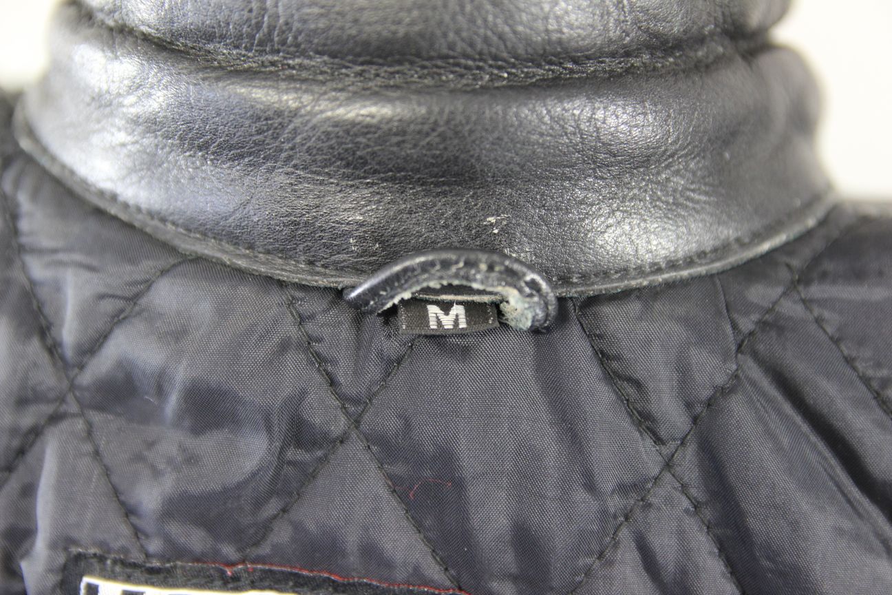 CLASSIC ANIKO BRITISH DESIGNED BLACK LEATHER BIKER JACKET 38-40 IN CHEST/MEDIUM