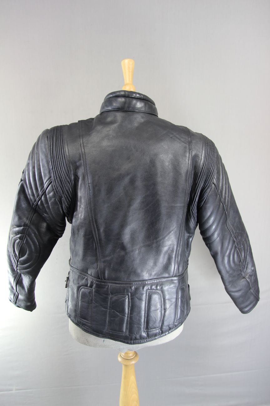 AKITO MERCURY PLUS CLASSIC BLACK LEATHER BIKER JACKET 40-42 INCHES