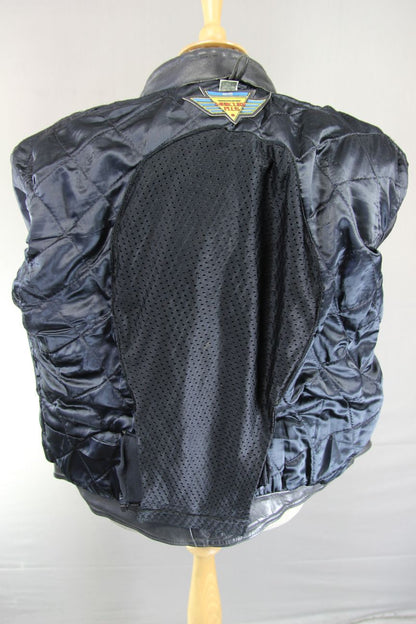 AKITO MERCURY PLUS CLASSIC BLACK LEATHER BIKER JACKET 40-42 INCHES