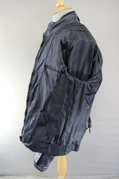 PRO FIRST LADIES BLACK & WHITE LEATHER BIKER JACKET WITH CE ARMOUR 38-40 INCH/XL