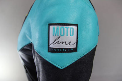 MOTO LINE DIFI BODYGUARD SOFTLINE LEATHER BIKER JACKET WITH PROTECTORS: SIZE 10