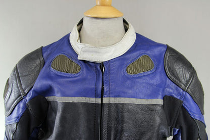 EURO STYLE LEATHER BIKER JACKET WITH BACK, SHOULDER & ELBOW CE ARMOUR 40 INCH