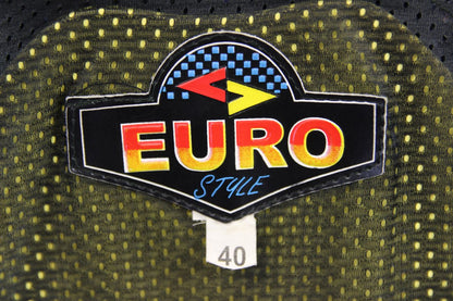 EURO STYLE LEATHER BIKER JACKET WITH BACK, SHOULDER & ELBOW CE ARMOUR 40 INCH