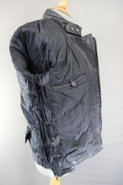 VINTAGE FIELDSHEER CLASSIC BLACK LEATHER BIKER JACKET 36-38 INCH CHEST