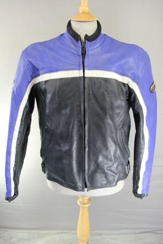 MIR PERFORMANCE LEATHER BIKER JACKET WITH CE ARMOUR & THERMAL LINING 42 INCH