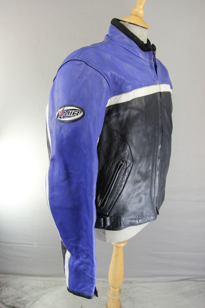 MIR PERFORMANCE LEATHER BIKER JACKET WITH CE ARMOUR & THERMAL LINING 42 INCH