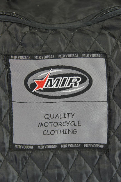 MIR PERFORMANCE LEATHER BIKER JACKET WITH CE ARMOUR & THERMAL LINING 42 INCH