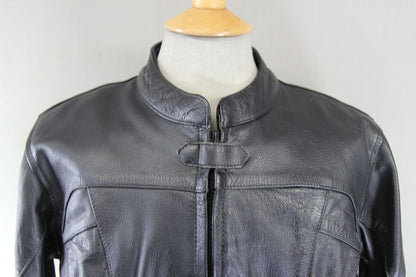 PROSPEED BLACK LEATHER BIKER JACKET WITH THERMAL LINING 40 INCH/XL