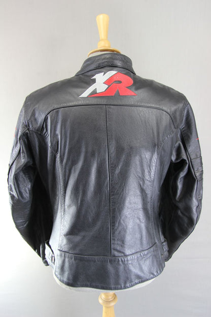 PROSPEED BLACK LEATHER BIKER JACKET WITH THERMAL LINING 40 INCH/XL