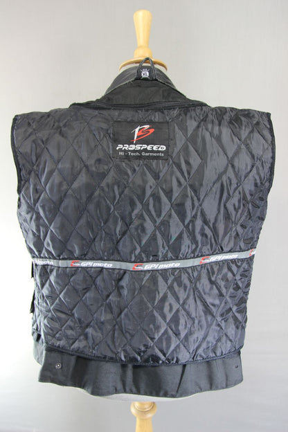 PROSPEED BLACK LEATHER BIKER JACKET WITH THERMAL LINING 40 INCH/XL