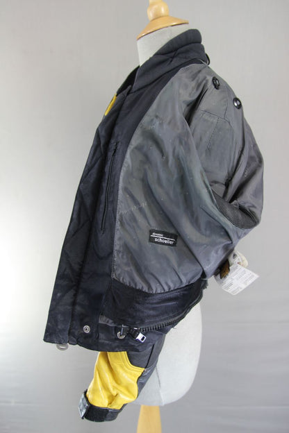 HEIN GERICKE STREETLINE LEATHER BIKER JACKET WITH REMOVABLE CE ARMOUR: SIZE 12