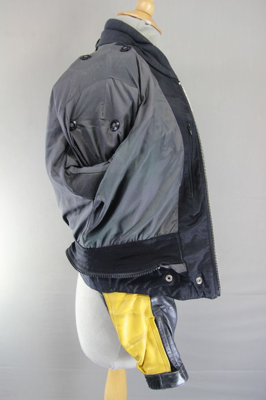 HEIN GERICKE STREETLINE LEATHER BIKER JACKET WITH REMOVABLE CE ARMOUR: SIZE 12