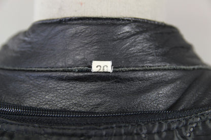 SUPERB BIKERS GEAR BLACK LEATHER JACKET WITH CE ARMOUR & THERMAL LINING: SIZE 20