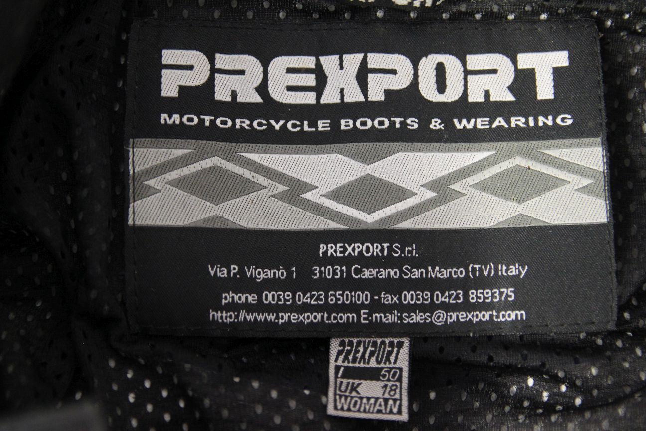 PREXPORT LADIES 2 PIECE BLUE & SILVER LEATHER BIKER SUIT + CE ARMOUR: SIZE 14-16