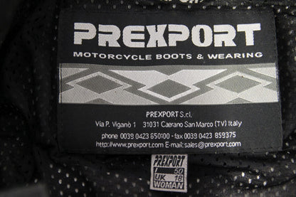 PREXPORT LADIES 2 PIECE BLUE & SILVER LEATHER BIKER SUIT + CE ARMOUR: SIZE 14-16
