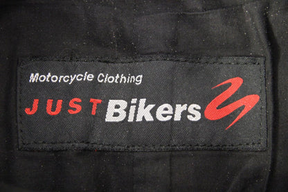 JUST BIKERS CLASSIC BLACK LEATHER JEANS: WAIST 34 INCHES/LEG 30 INCHES