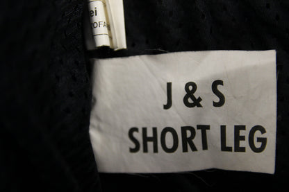 J&S BLACK LEATHER BIKER TROUSERS WAIST 34-36 INCH/INSIDE LEG 28 INCH (SHORT FIT)