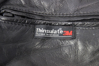 JUST BIKERS THINSULATE 3M THERMAL LINED BLACK LEATHER TROUSERS WAIST 36"/LEG 31"