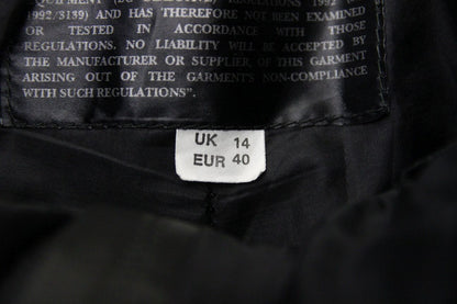 ASHMAN BLACK COWHIDE LEATHER BIKER TROUSERS SIZE 14/WAIST 30 IN/INSIDE LEG 30 IN
