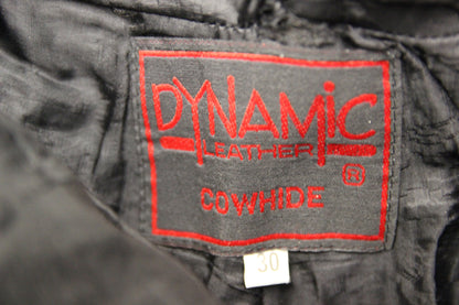 DYNAMIC LEATHERS BLACK BIKER TROUSERS + CE ARMOUR: WAIST 28-30IN/INSIDE LEG 30IN