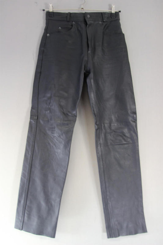 Black Leather Trousers Biker Wear No protective wear 28-30" Waist/32" Inside leg