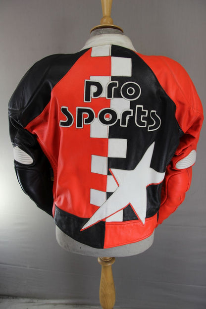 HEIN GERICKE PRO SPORTS LEATHER BIKER JACKET WITH HIPROTEC CE ARMOUR 42-44 INCH