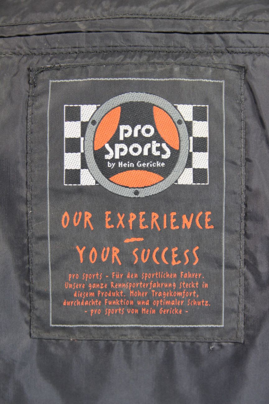 HEIN GERICKE PRO SPORTS LEATHER BIKER JACKET WITH HIPROTEC CE ARMOUR 42-44 INCH