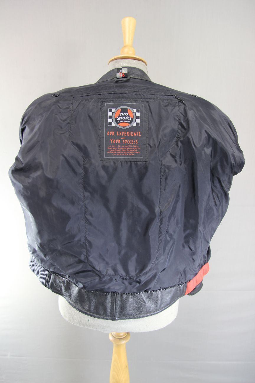 HEIN GERICKE PRO SPORTS LEATHER BIKER JACKET WITH HIPROTEC CE ARMOUR 42-44 INCH