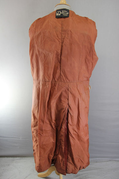 VINTAGE 70S BROWN SUEDE & LEATHERCRAFT LTD CLASSIC FULL LENGTH TRENCHCOAT 36-38"