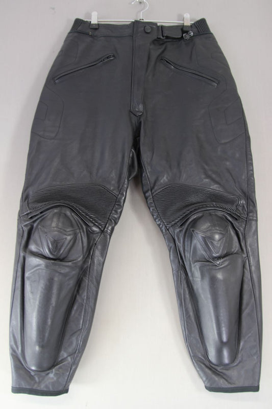 DAINESE LADIES LEATHER BIKER TROUSERS WITH KNEE/SHIN CE ARMOUR WAIST 30"/LEG 25"